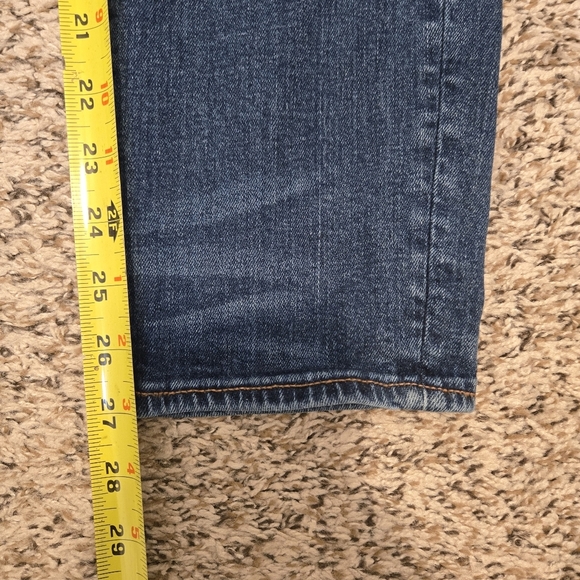 American Eagle Stretch Mid Rise Jeans Straight Leg Size 2 Short Four Button Fly - Picture 11 of 16